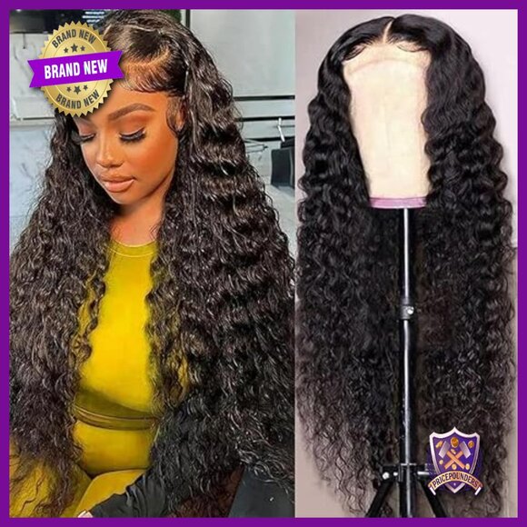 13x6 Deep Wave Lace Front Wig Human Hair 180% Density 26 Inch Pre Plucked main image 4
